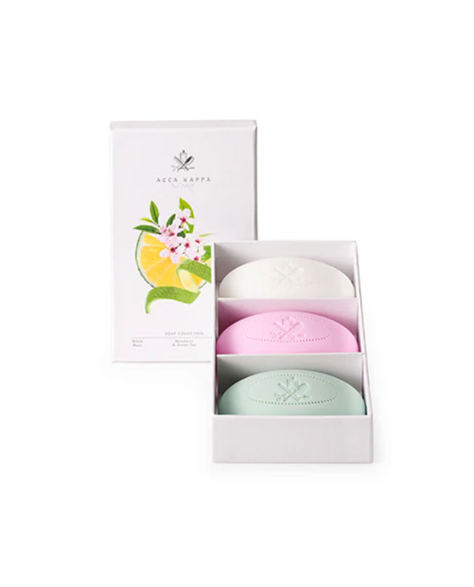 Coffret de savons - White Moss, sakura Tokyo et mandarine et thé vert