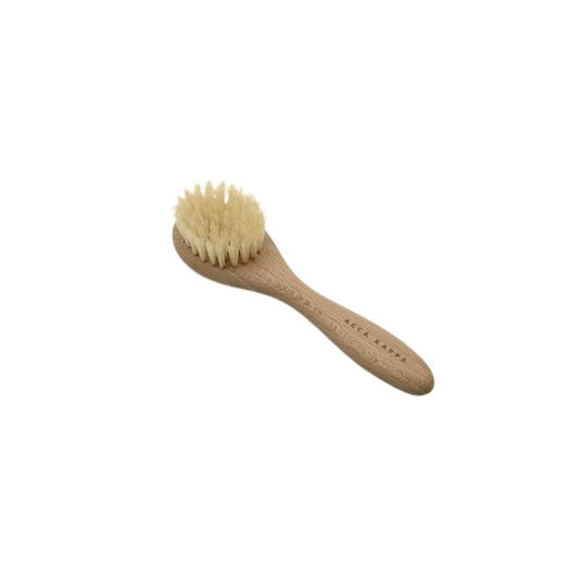 Brosse de massage faciale en bois de hêtre à poils naturels