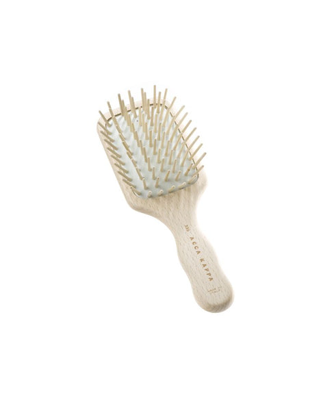 Brosse de voyage rectangulaire en Hêtre avec picots de bois 7"