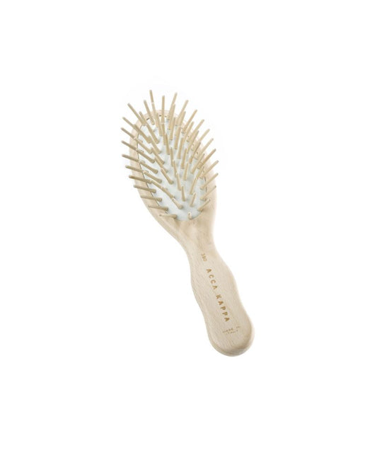 Brosse de voyage ovale en Hêtre avec picots de bois