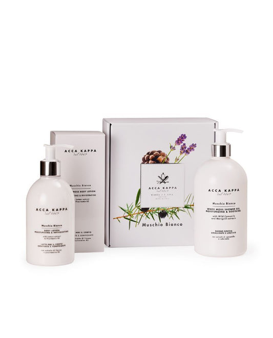 Coffret cadeau White Moss - Gel douche et lotion pour le corps