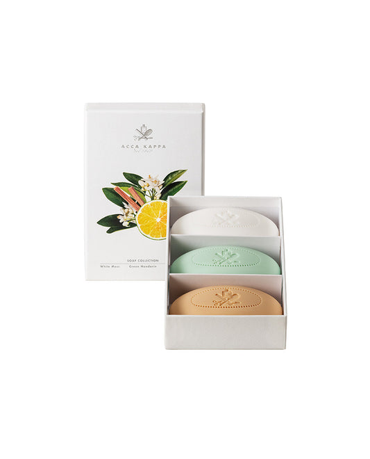 Coffret de savons - White Moss, mandarine verte et bois de santal